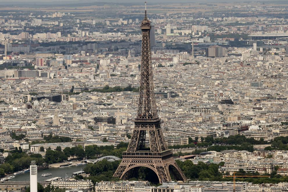 Eiffel Tower aerial view